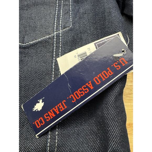 US Polo Assn Jeans Co‎ Denim Jean Jacket Size M Teen Blue NWT Deadstock Vintage - Picture 10 of 11